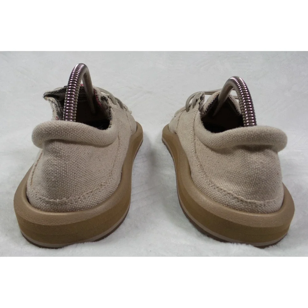 Sanuk Single Fin ST Shoes Mens Size 9 Greige Comfort Loafer Lightweight NWOB